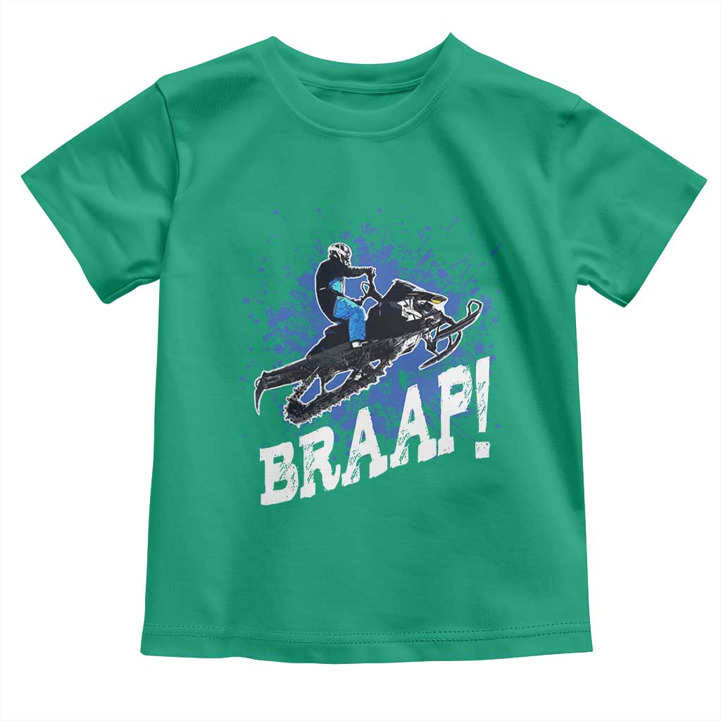 Snowmobile Braaap Toddler T Shirt Snowcross Snow Sled Extreme Outdoor Winter Sports - Wonder Print Shop