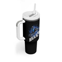 Snowmobile Braaap Tumbler With Handle Snowcross Snow Sled Extreme Outdoor Winter Sports - Wonder Print Shop