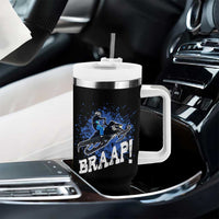 Snowmobile Braaap Tumbler With Handle Snowcross Snow Sled Extreme Outdoor Winter Sports - Wonder Print Shop