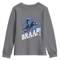 Snowmobile Braaap Youth Sweatshirt Snowcross Snow Sled Extreme Outdoor Winter Sports - Wonder Print Shop