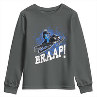 Snowmobile Braaap Youth Sweatshirt Snowcross Snow Sled Extreme Outdoor Winter Sports - Wonder Print Shop