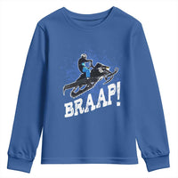 Snowmobile Braaap Youth Sweatshirt Snowcross Snow Sled Extreme Outdoor Winter Sports - Wonder Print Shop