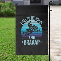 Funny Snowmobile Garden Flag Fueled By Snow And Braaap Winter Sports - Wonder Print Shop