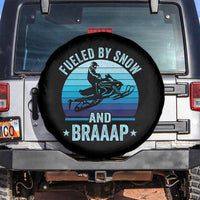 Funny Snowmobile Spare Tire Cover Fueled By Snow And Braaap Winter Sports - Wonder Print Shop