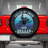 Funny Snowmobile Spare Tire Cover Fueled By Snow And Braaap Winter Sports - Wonder Print Shop