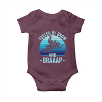Funny Snowmobile Baby Onesie Fueled By Snow And Braaap Winter Sports - Wonder Print Shop
