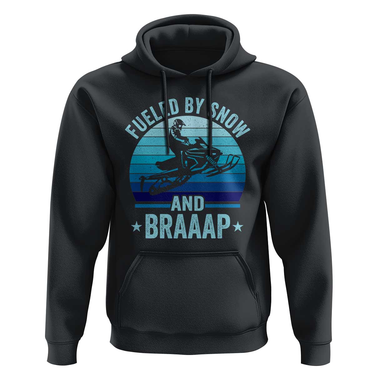 Funny Snowmobile Hoodie Fueled By Snow And Braaap Winter Sports - Wonder Print Shop