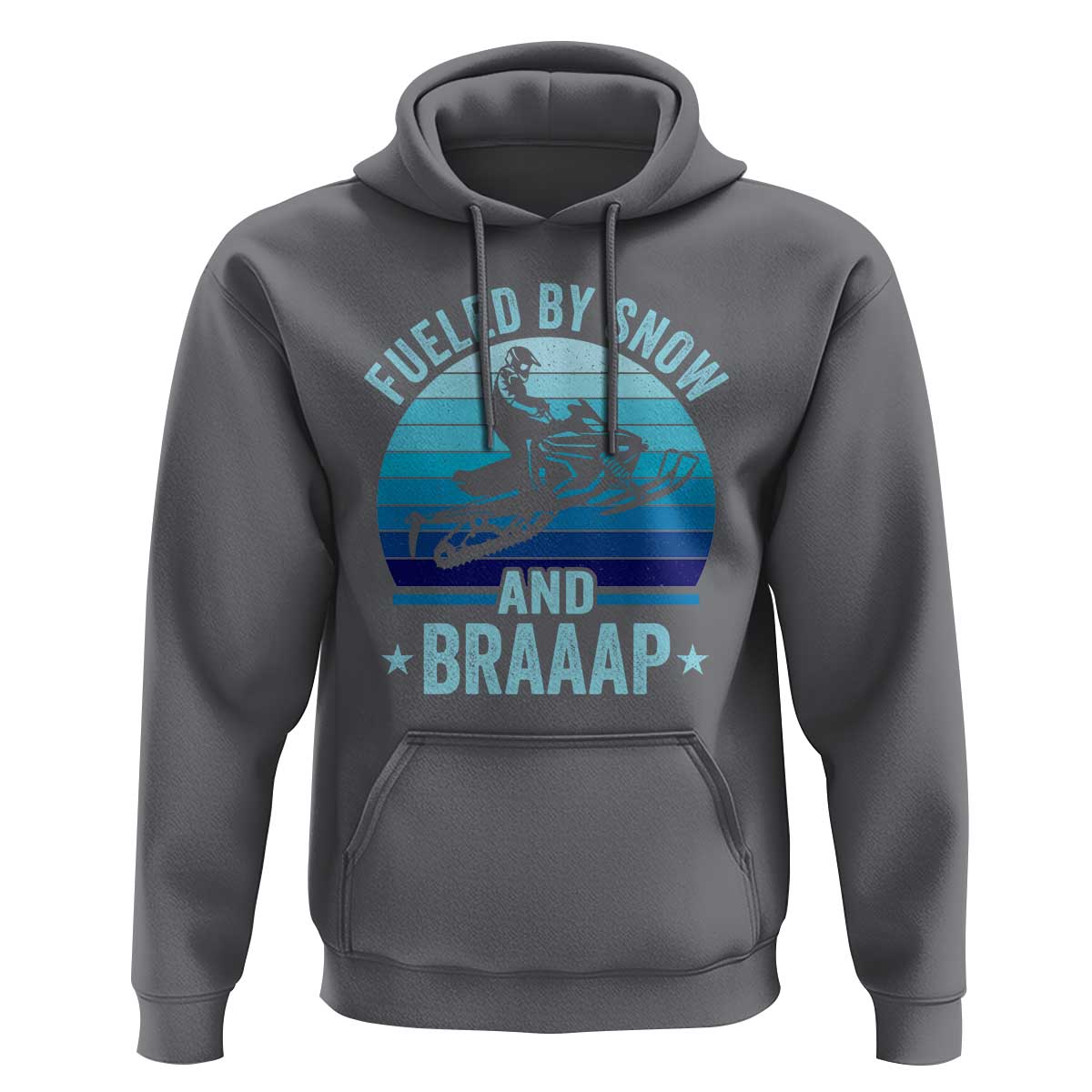 Funny Snowmobile Hoodie Fueled By Snow And Braaap Winter Sports - Wonder Print Shop