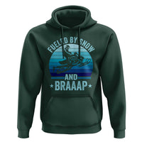 Funny Snowmobile Hoodie Fueled By Snow And Braaap Winter Sports - Wonder Print Shop