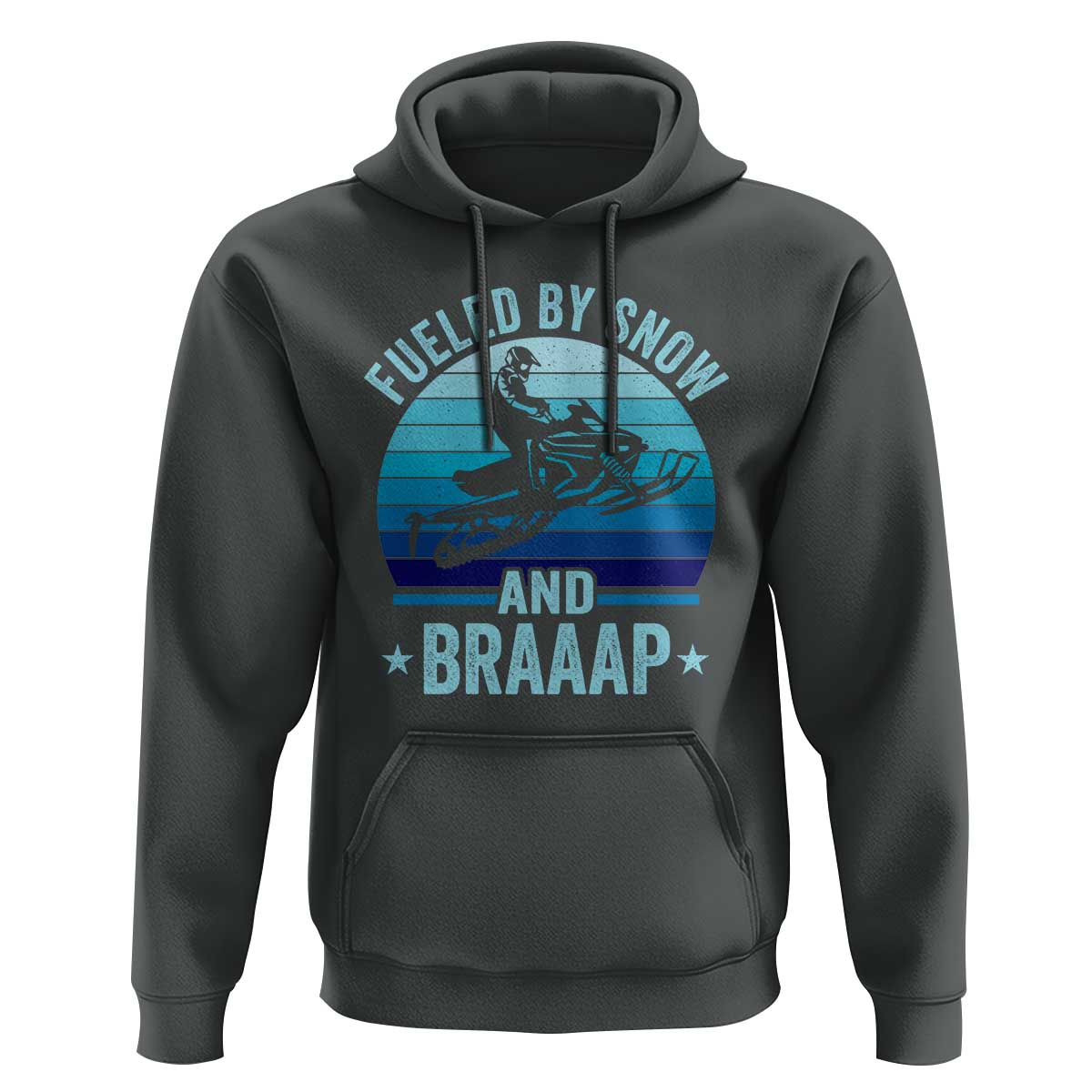 Funny Snowmobile Hoodie Fueled By Snow And Braaap Winter Sports - Wonder Print Shop