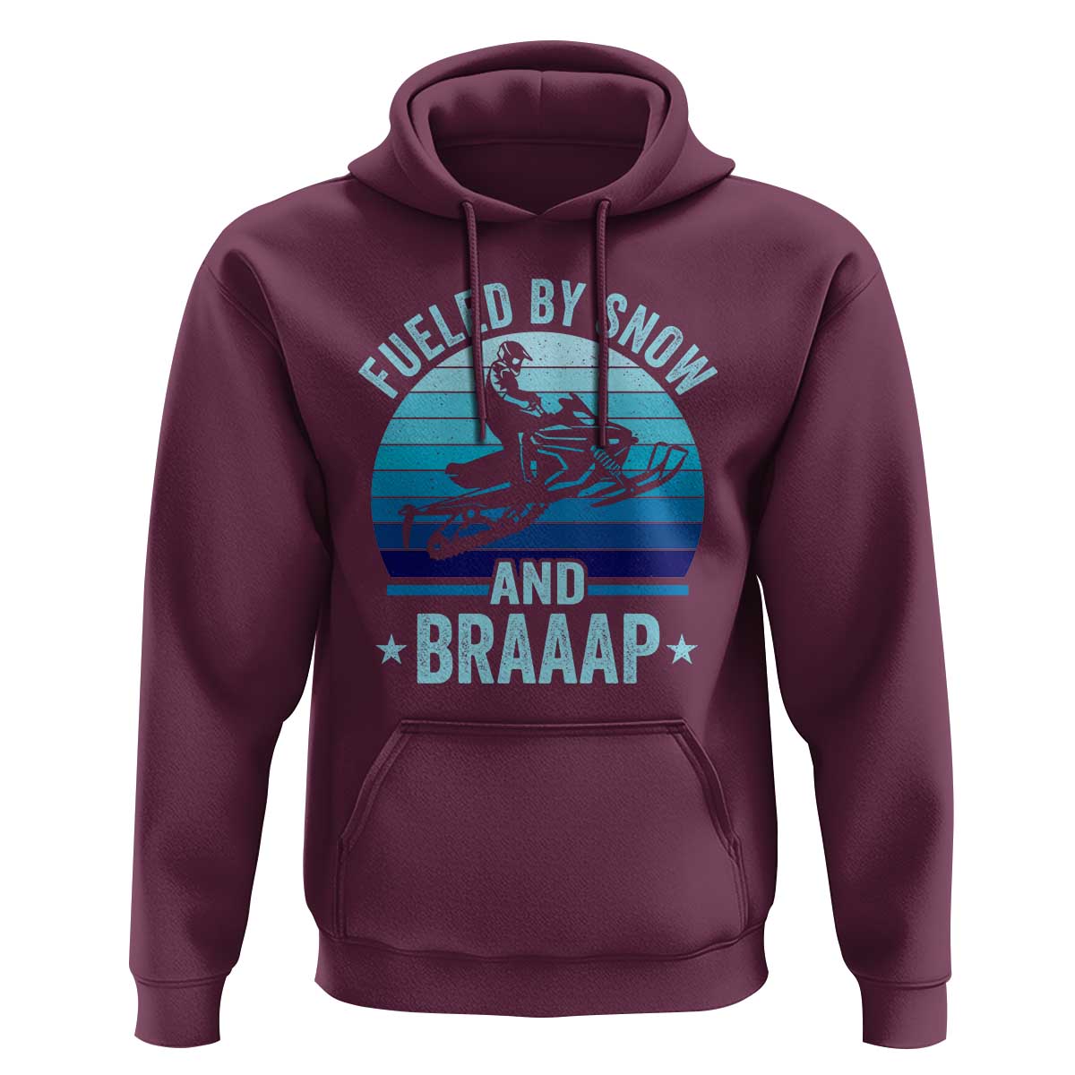 Funny Snowmobile Hoodie Fueled By Snow And Braaap Winter Sports - Wonder Print Shop