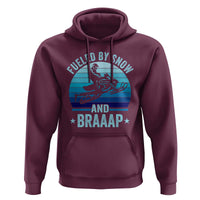 Funny Snowmobile Hoodie Fueled By Snow And Braaap Winter Sports - Wonder Print Shop