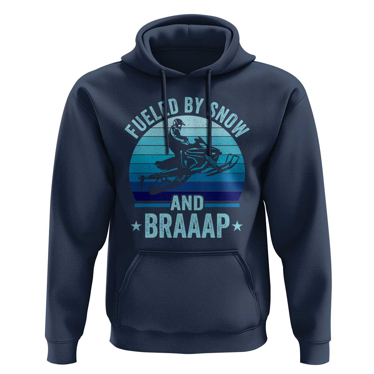 Funny Snowmobile Hoodie Fueled By Snow And Braaap Winter Sports - Wonder Print Shop