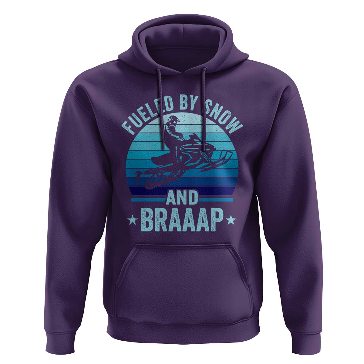 Funny Snowmobile Hoodie Fueled By Snow And Braaap Winter Sports - Wonder Print Shop