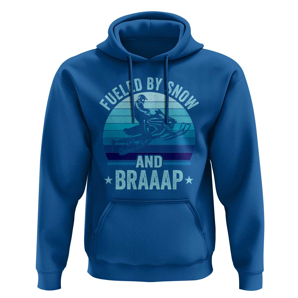 Funny Snowmobile Hoodie Fueled By Snow And Braaap Winter Sports - Wonder Print Shop