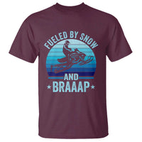 Funny Snowmobile T Shirt Fueled By Snow And Braaap Winter Sports - Wonder Print Shop