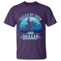 Funny Snowmobile T Shirt Fueled By Snow And Braaap Winter Sports - Wonder Print Shop