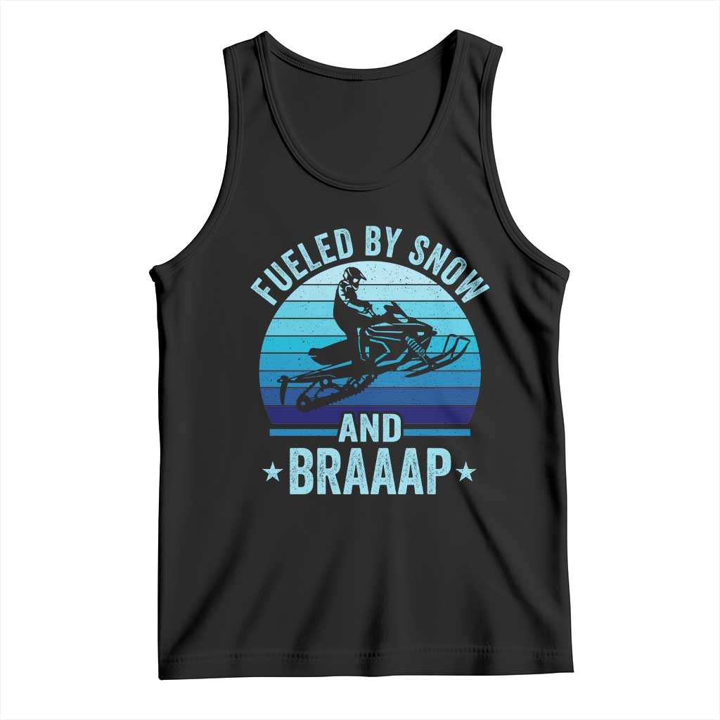 Funny Snowmobile Tank Top Fueled By Snow And Braaap Winter Sports - Wonder Print Shop