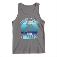 Funny Snowmobile Tank Top Fueled By Snow And Braaap Winter Sports - Wonder Print Shop