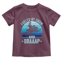 Funny Snowmobile Toddler T Shirt Fueled By Snow And Braaap Winter Sports - Wonder Print Shop
