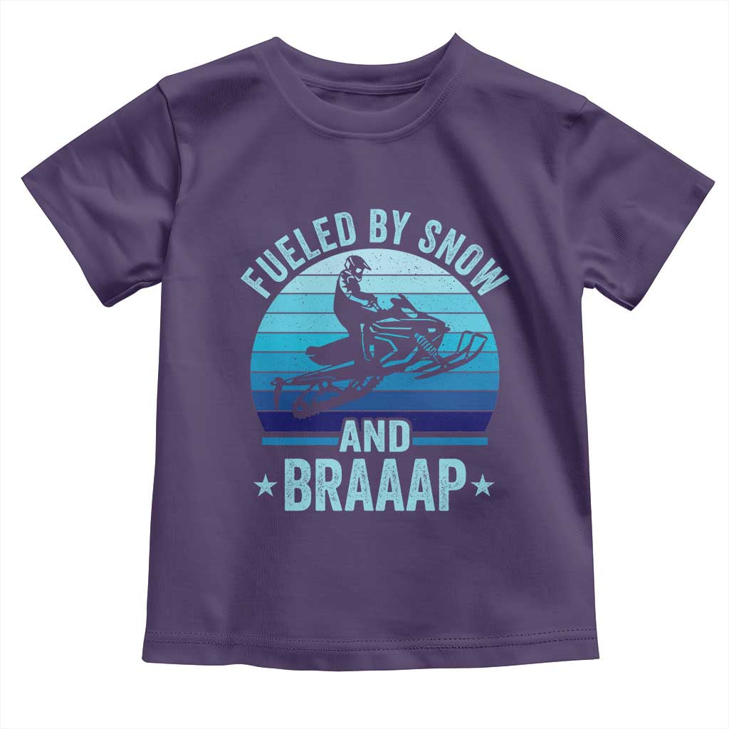 Funny Snowmobile Toddler T Shirt Fueled By Snow And Braaap Winter Sports - Wonder Print Shop
