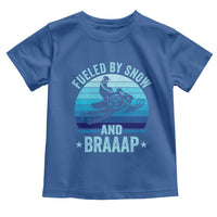 Funny Snowmobile Toddler T Shirt Fueled By Snow And Braaap Winter Sports - Wonder Print Shop