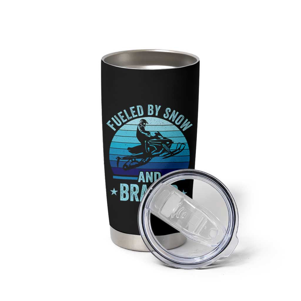 Funny Snowmobile Tumbler Cup Fueled By Snow And Braaap Winter Sports - Wonder Print Shop