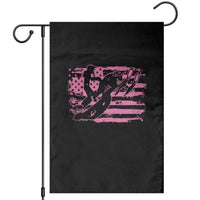 Snowmobile Snowcross Girls Pink American Flag Garden Flag - Wonder Print Shop