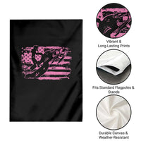 Snowmobile Snowcross Girls Pink American Flag Garden Flag - Wonder Print Shop