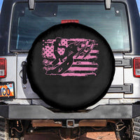 Snowmobile Snowcross Girls Pink American Flag Spare Tire Cover - Wonder Print Shop