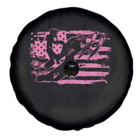 Snowmobile Snowcross Girls Pink American Flag Spare Tire Cover - Wonder Print Shop