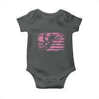 Snowmobile Snowcross Girls Pink American Flag Baby Onesie - Wonder Print Shop