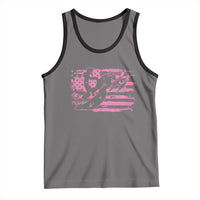 Snowmobile Snowcross Girls Pink American Flag Tank Top - Wonder Print Shop