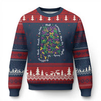 Funny Mardi Gras Alabama Map Coquette Bow Ugly Christmas Sweater Moon Pie Carnival Joe Cain Beads