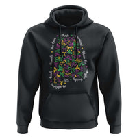 Funny Mardi Gras Alabama Map Coquette Bow Hoodie Moon Pie Carnival Joe Cain Beads
