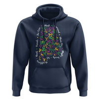 Funny Mardi Gras Alabama Map Coquette Bow Hoodie Moon Pie Carnival Joe Cain Beads