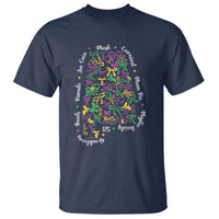 Funny Mardi Gras Alabama Map Coquette Bow T Shirt Moon Pie Carnival Joe Cain Beads