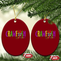Funny Mardi Gras Cajun Crawfish Season Ceramic Ornament