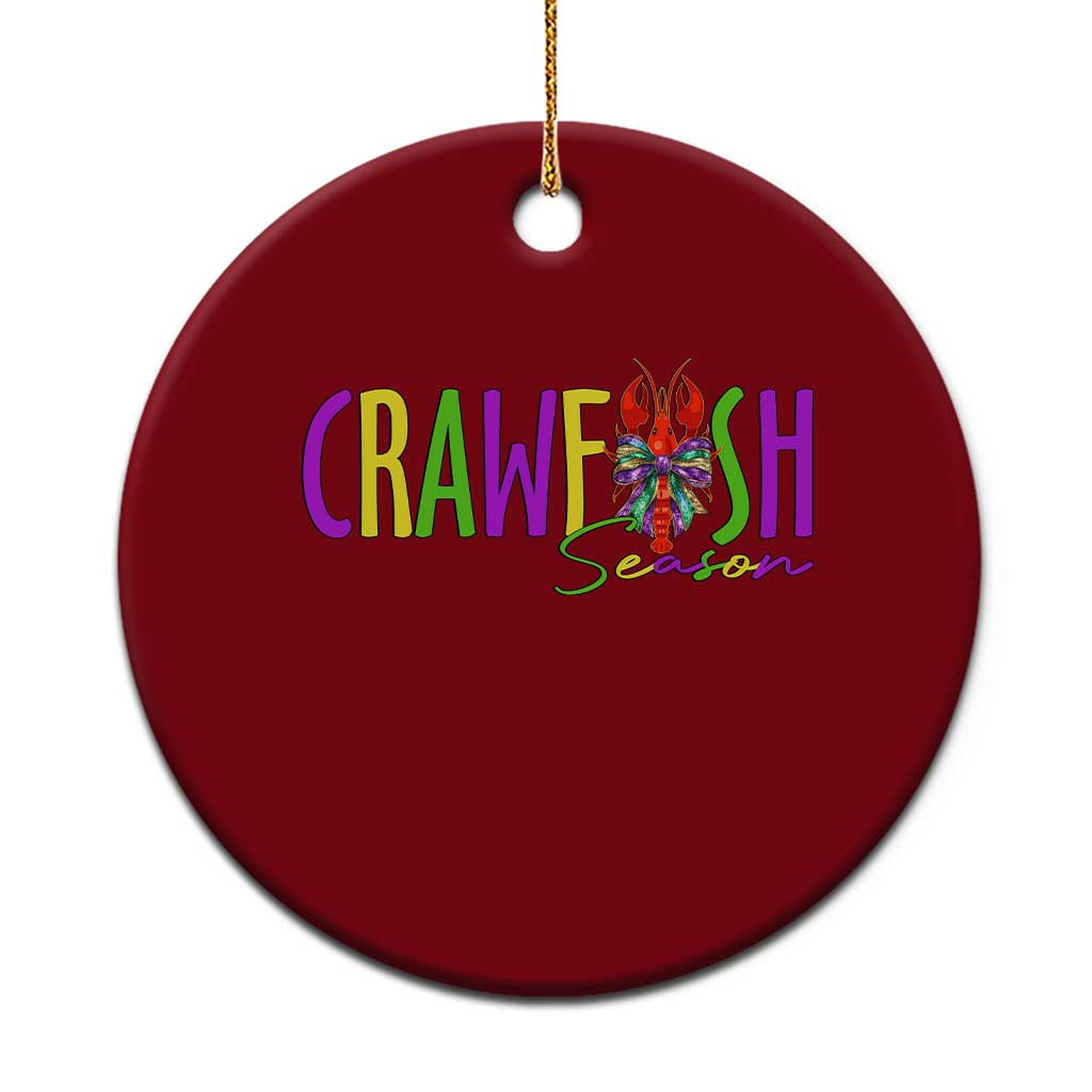 Funny Mardi Gras Cajun Crawfish Season Ceramic Ornament