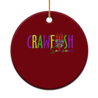 Funny Mardi Gras Cajun Crawfish Season Ceramic Ornament