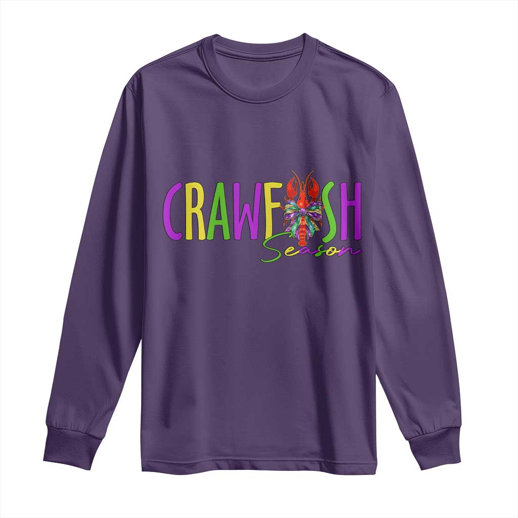 Funny Mardi Gras Cajun Crawfish Season Long Sleeve Shirt