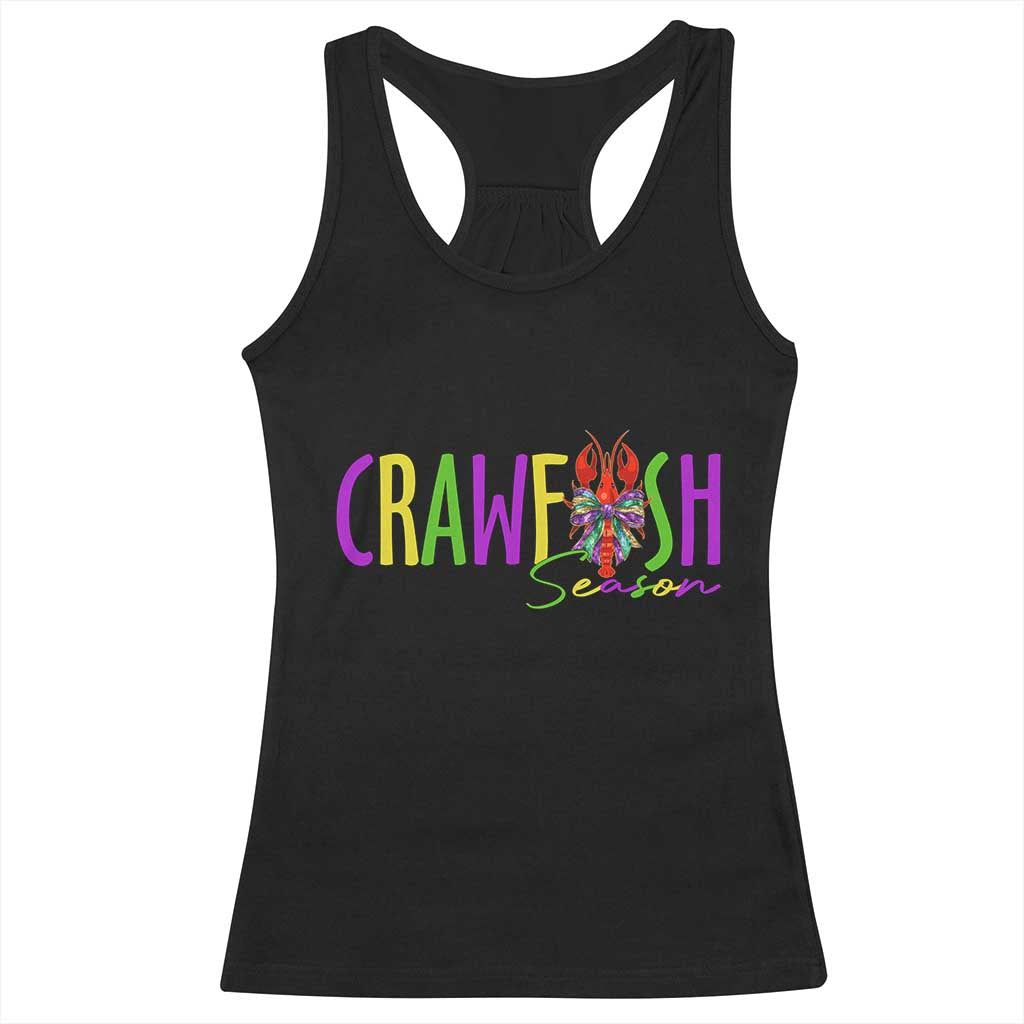 Funny Mardi Gras Cajun Crawfish Season Racerback Tank Top