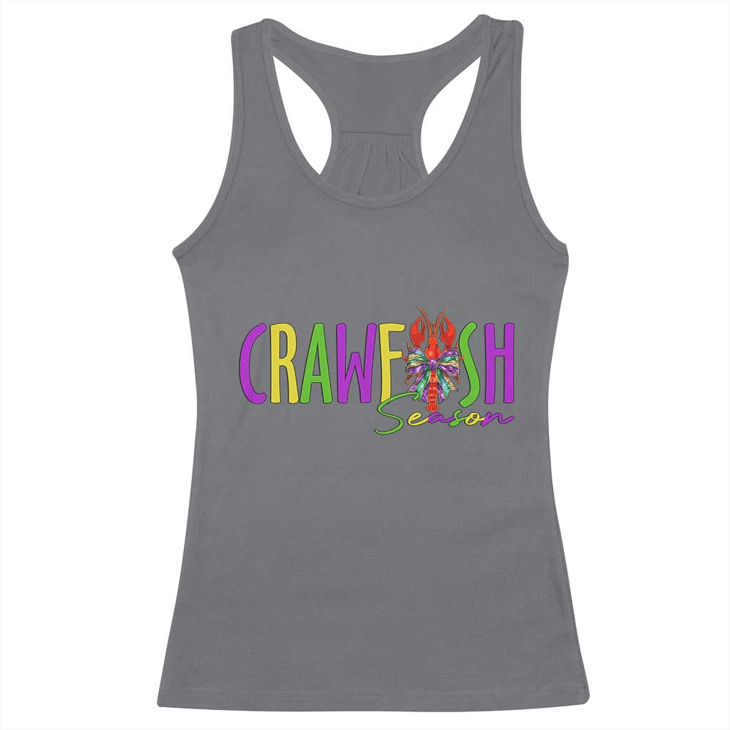 Funny Mardi Gras Cajun Crawfish Season Racerback Tank Top