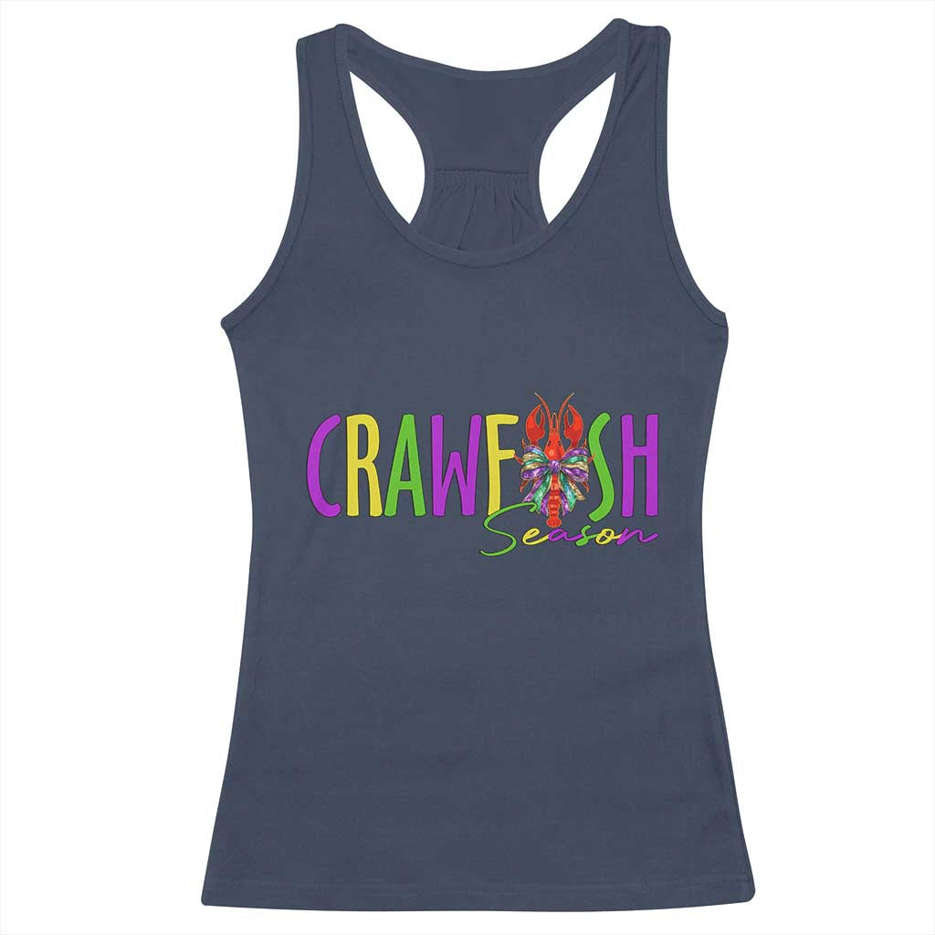 Funny Mardi Gras Cajun Crawfish Season Racerback Tank Top