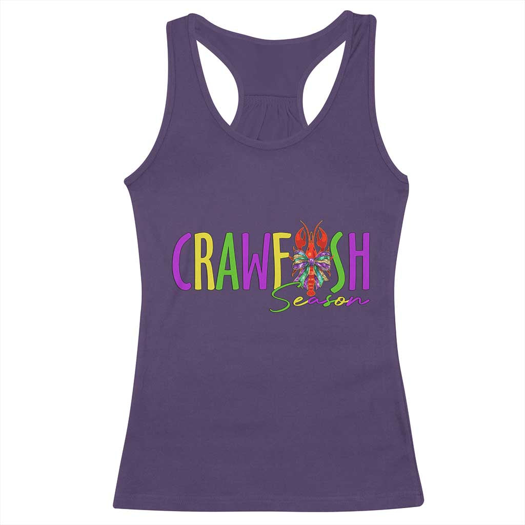 Funny Mardi Gras Cajun Crawfish Season Racerback Tank Top