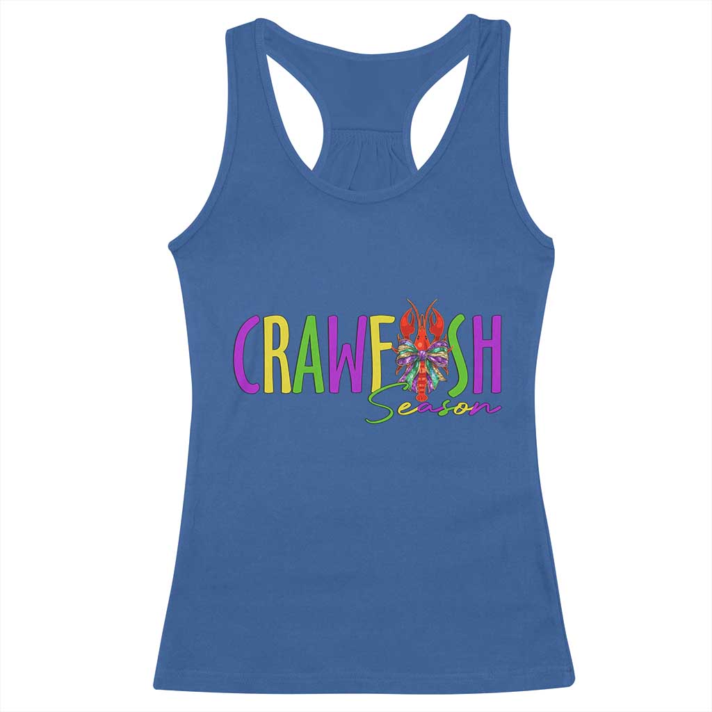 Funny Mardi Gras Cajun Crawfish Season Racerback Tank Top