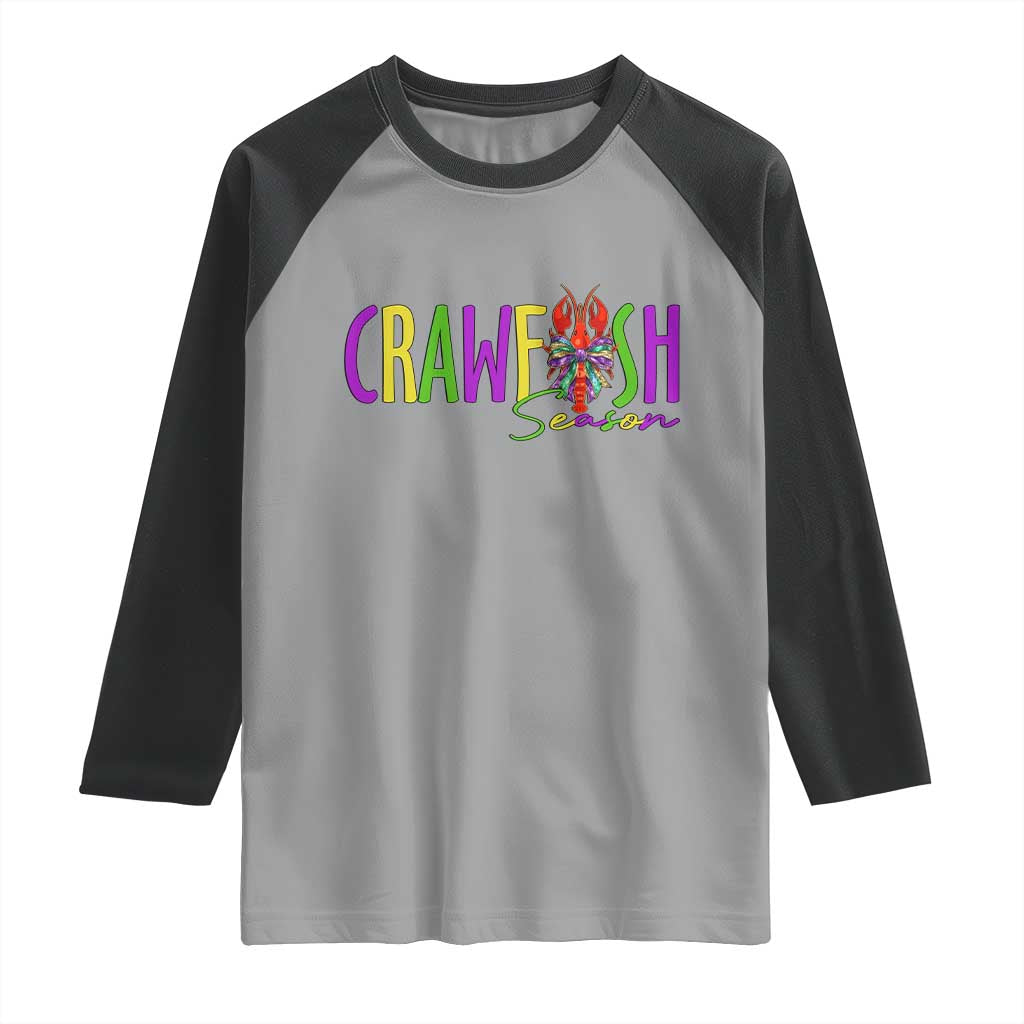 Funny Mardi Gras Cajun Crawfish Season Raglan Shirt