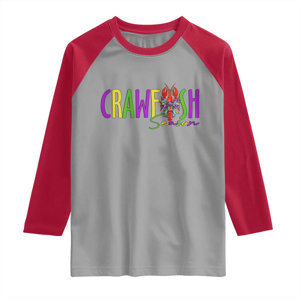 Funny Mardi Gras Cajun Crawfish Season Raglan Shirt