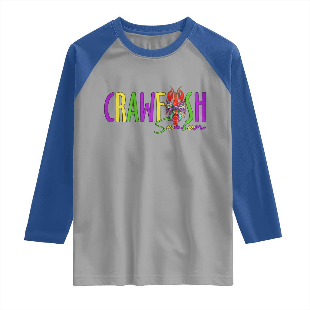 Funny Mardi Gras Cajun Crawfish Season Raglan Shirt