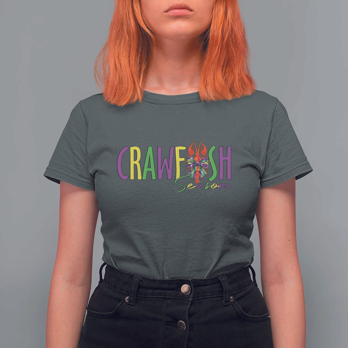 Funny Mardi Gras Cajun Crawfish Season T Shirt For Women